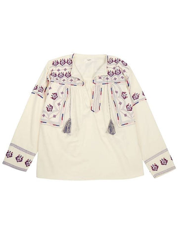 HT2231 22P041E 23EC Women s Embroidery Blouse - ISABEL MARANT - BALAAN 1