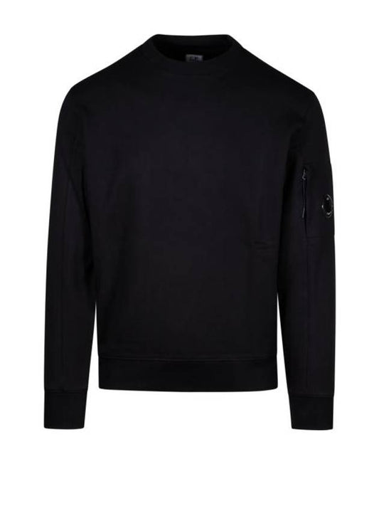 Diagonal Raised Fleece Sweatshirt Black - CP COMPANY - BALAAN 1