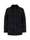 Barn Corduroy Collar Quilted Jacket Black - BURBERRY - BALAAN 2