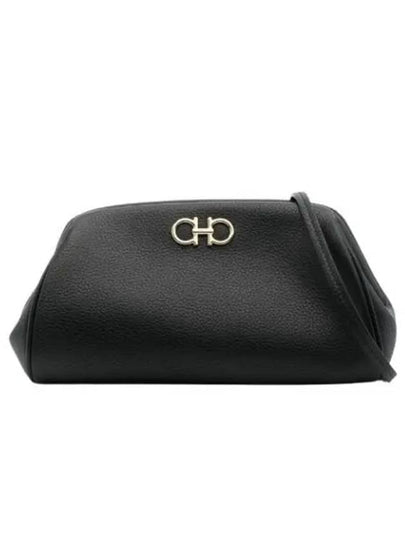 Gancini Leather Shoulder Mini Bag Black - SALVATORE FERRAGAMO - BALAAN 2