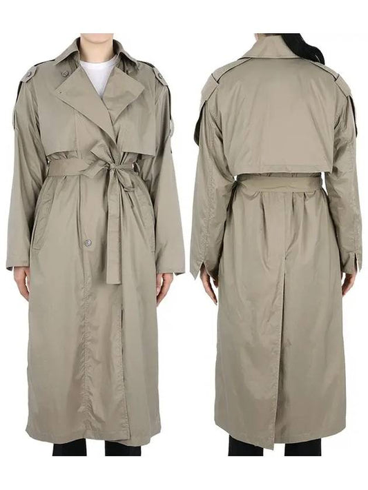 Deva Nylon Trench Coat Sand Beige - MONCLER - BALAAN 2