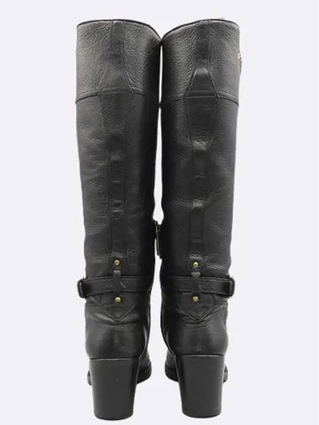 1W687C BLACK LEATHER CALZTURE DONNA LONG BOOTS 235MM - PRADA - BALAAN 4