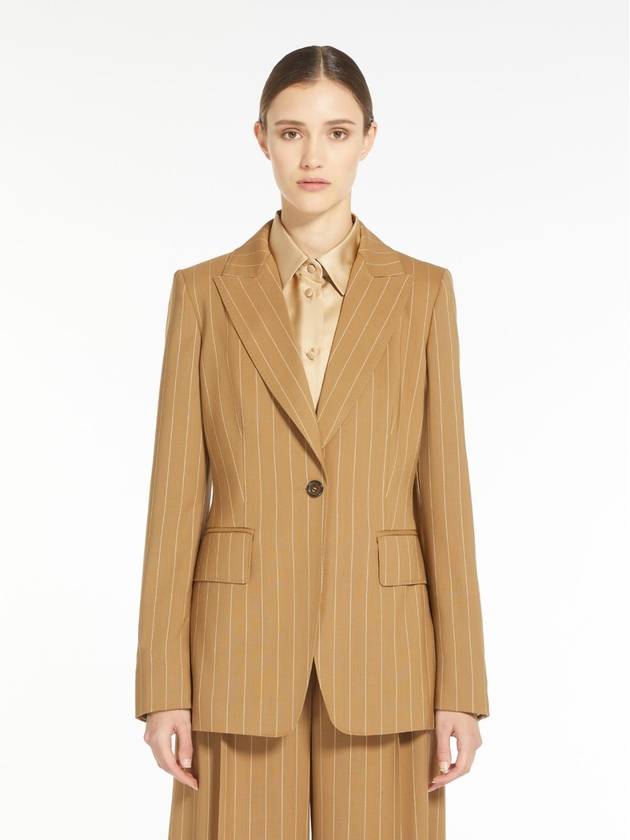 Galosce Pinstripe Blazer Jacket Beige - MAX MARA - BALAAN 2