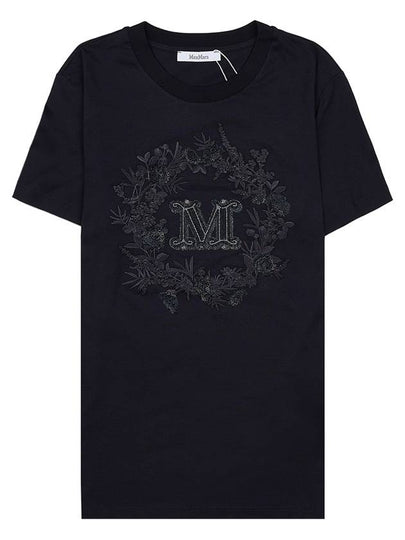 Elmo Pocket Cotton Short Sleeve T-Shirt Black - MAX MARA - BALAAN 2