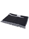 ERL Logo Blanket Muffler Black - DIOR - BALAAN 3