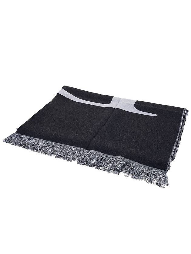 ERL Logo Blanket Muffler Black - DIOR - BALAAN 3