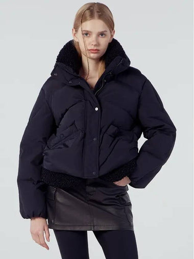 Teddy Layering Short Puffer Padding Black - REAL ME ANOTHER ME - BALAAN 1