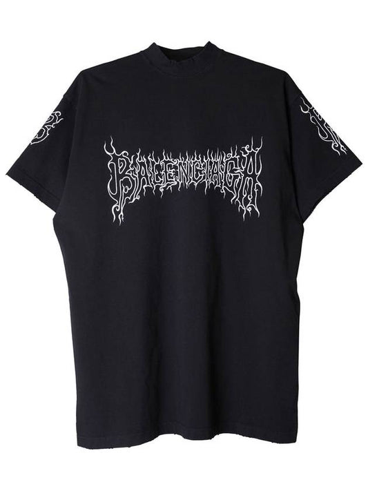 Darkwave Cotton Short Sleeve T-Shirt Black - BALENCIAGA - BALAAN 2