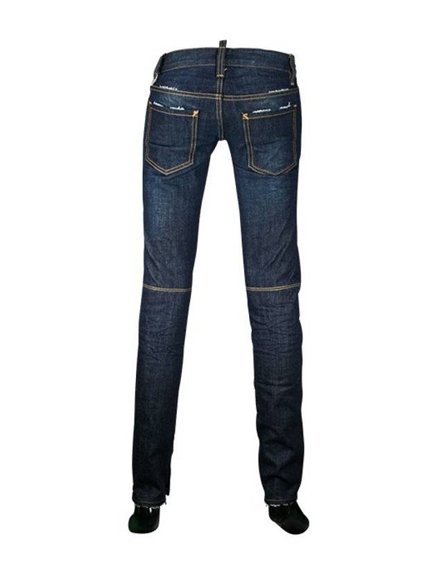 Hem Zipper Skinny Jeans Navy - DSQUARED2 - BALAAN 4