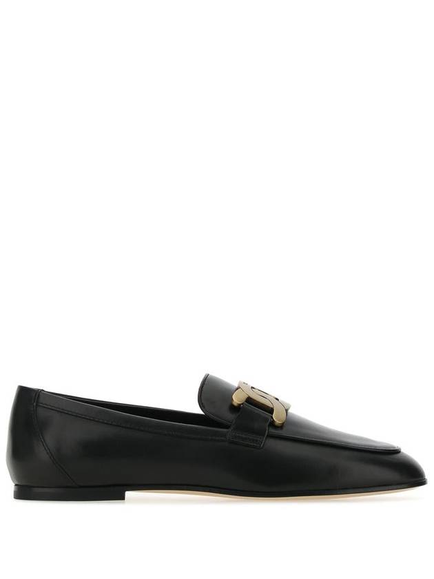 Kate Metal Logo Leather Loafers Black - TOD'S - BALAAN 2