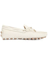 Gommino Bubble Leather Driving Shoes Off White - TOD'S - BALAAN 5