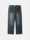 DPT 001 Damaged washed denim pants dark navy - INDUST - BALAAN 9