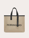 Signature Canvas Tote Bag Natural - SALVATORE FERRAGAMO - BALAAN 2