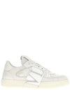 Round Toe Lace-Up Low Top Sneakers White - VALENTINO - BALAAN 1