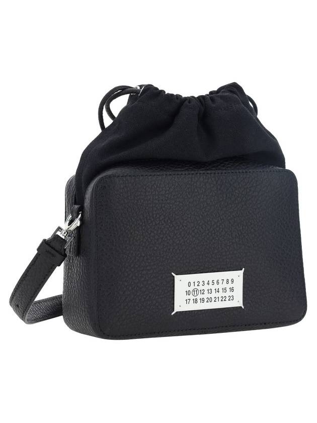 Logo Patch Leather Bucket Cross Bag Black - MAISON MARGIELA - BALAAN 3