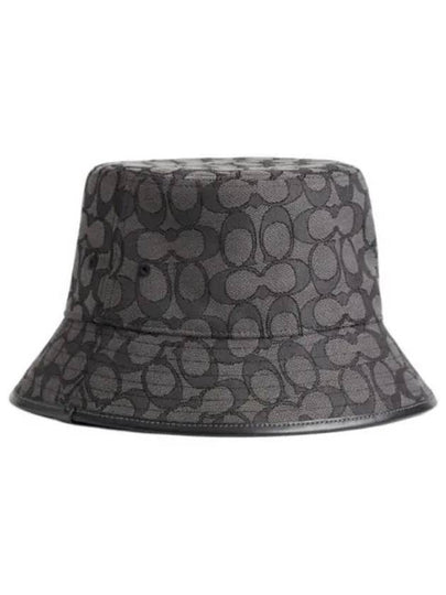 Signature Jacquard Bucket Hat Grey - COACH - BALAAN 2