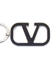 V Logo Signature Key Holder Black - VALENTINO - BALAAN 6