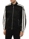 J Beck Logo Zip-Up Biker Jacket Black White - DIESEL - BALAAN 3