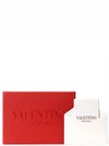 V Logo Signature Flap Compact Half Wallet Rose Canel - VALENTINO - BALAAN 7