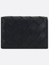 Intrecciato Flap Business Card Wallet Black - BOTTEGA VENETA - BALAAN 5