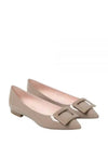 Women's Gometine Buckle Flat Beige - ROGER VIVIER - BALAAN 2