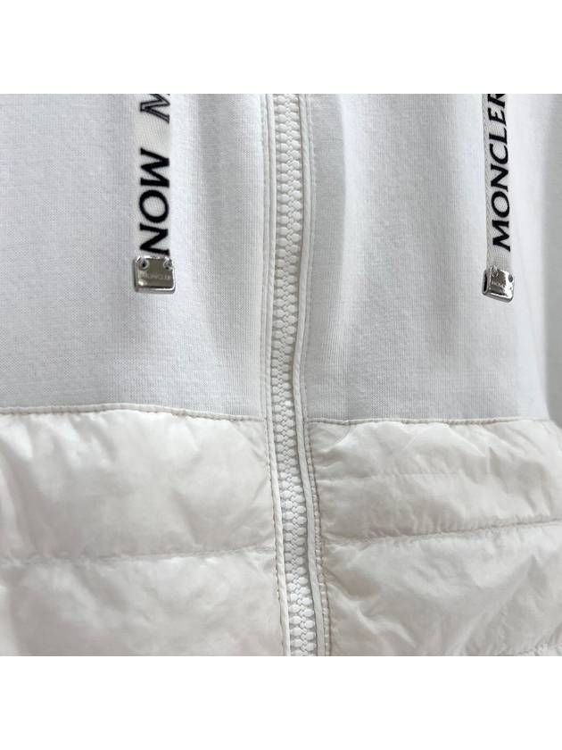 Padded women s hooded zip up white L size - MONCLER - BALAAN 8