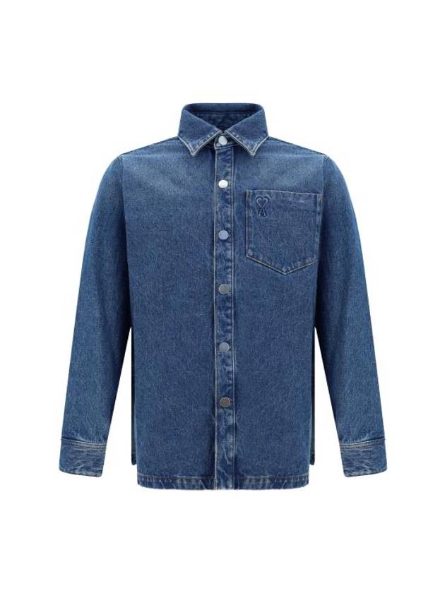 De Coeur Denim Long Sleeve Shirt Blue - AMI - BALAAN 2