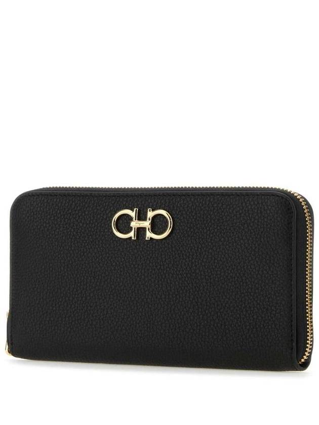 Gancini Continental Long Wallet Nero - SALVATORE FERRAGAMO - BALAAN 3