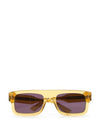 Eyewear Rectangle Clear Sunglasses Yellow - GUCCI - BALAAN 3