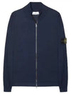 Soft Cotton Knit Zip-Up Jacket Navy - STONE ISLAND - BALAAN 2