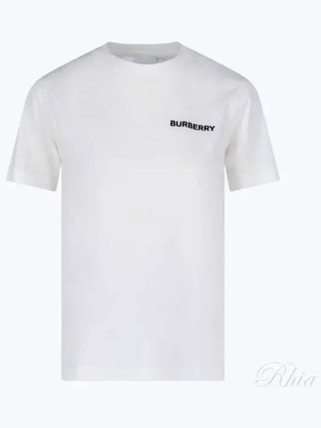 Cotton Logo Short Sleeve T-Shirt White - BURBERRY - BALAAN 2