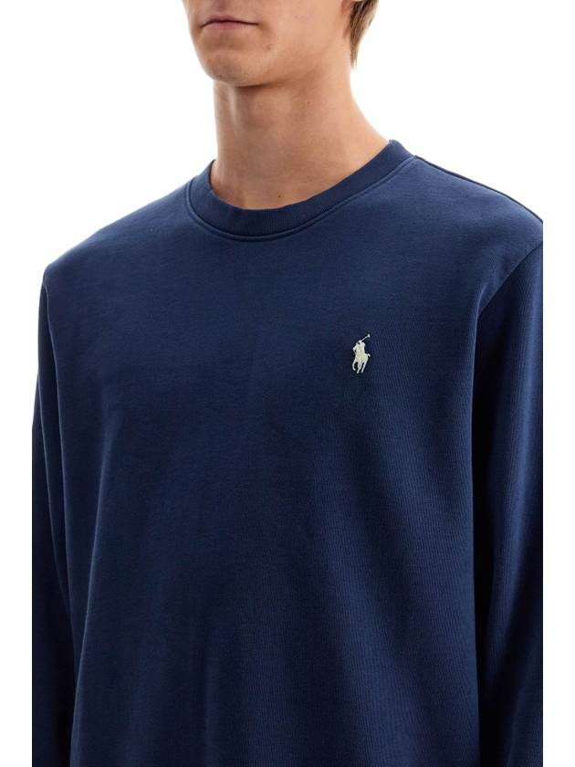 Embroidered Pony Logo Crew Neck Cotton Sweatshirt Cruise Navy - POLO RALPH LAUREN - BALAAN 5