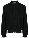 Men's Evening Polo Alpaca Cardigan Black - OUR LEGACY - BALAAN 2