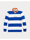 Block Stripe Classic Fit Polo Shirt Blue - POLO RALPH LAUREN - BALAAN 1