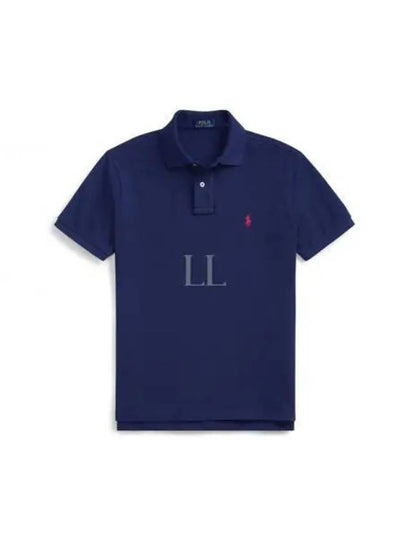 Embroidery Red Pony Short Sleeve Polo Shirt Blue - POLO RALPH LAUREN - BALAAN 2