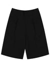 Cotton Large Pleated Shorts Black - LEMAIRE - BALAAN 2