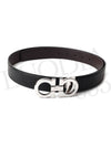 Reversible Gancini Leather Belt Black - SALVATORE FERRAGAMO - BALAAN 2