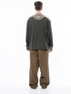 Men s M243MT04KA Circular Reverse Wool Half Neck Sweatshirt Khaki Beige - CHANCE'S NOI - BALAAN 5