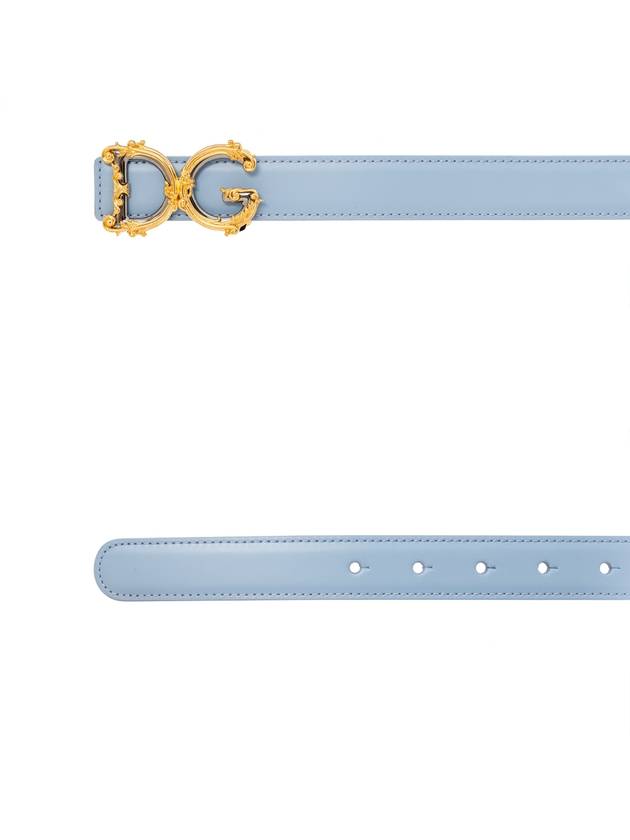 DG Girls Leather Belt Light Blue - DOLCE&GABBANA - BALAAN 5