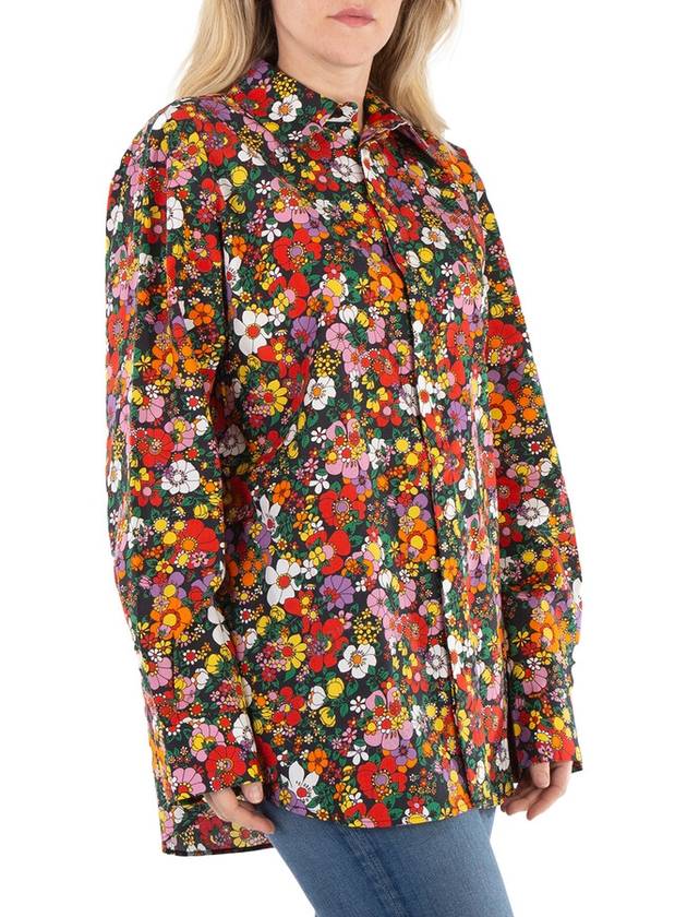 Christopher Kane Psych Floral Cotton Shirt, Size Small - CHRISTOPHER KANE - BALAAN 3