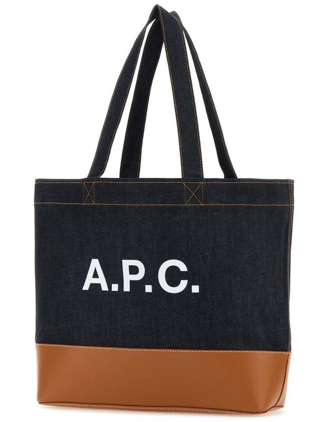 Axel Denim Tote Bag Indigo Blue Brown - A.P.C. - BALAAN 3