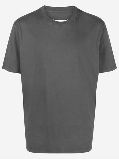 Organic Cotton Short Sleeve T-Shirt Dark Grey - MAISON MARGIELA - BALAAN 2