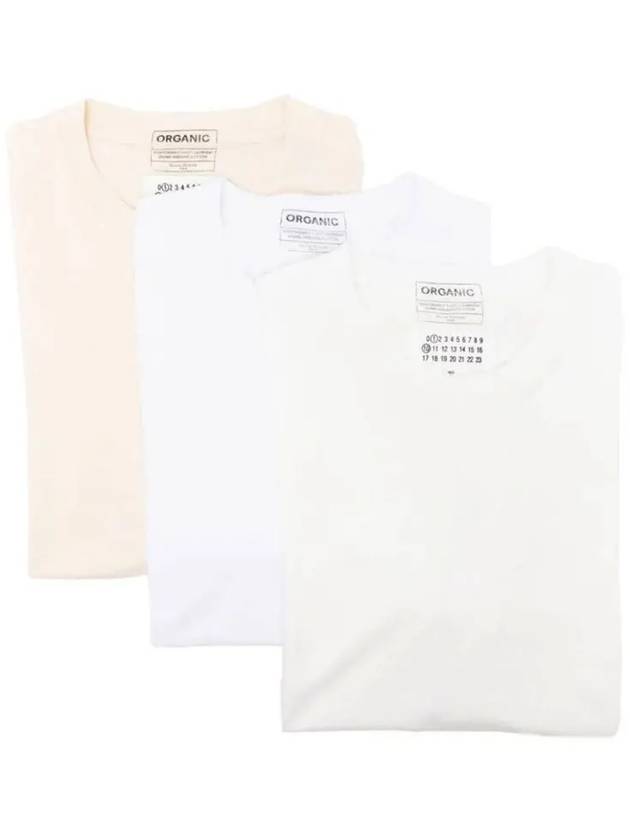 Crew Neck Cotton Short Sleeve T-shirt 3 Pack - MAISON MARGIELA - BALAAN 2