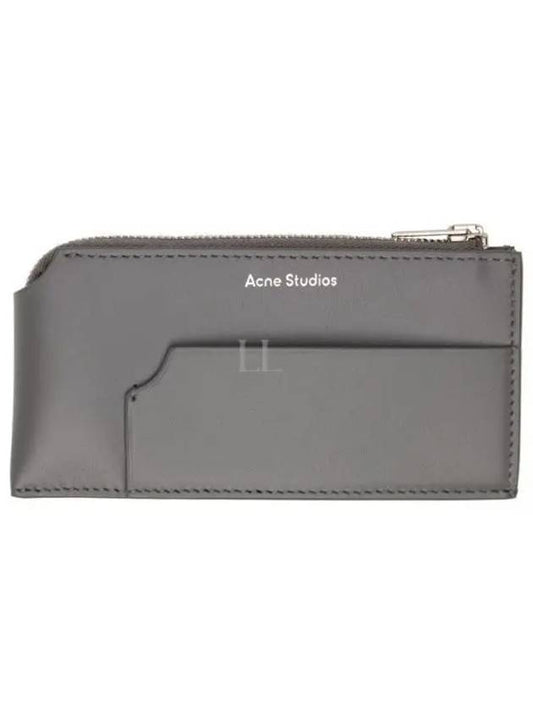 Logo Zipper Card Wallet  Dark Grey - ACNE STUDIOS - BALAAN 2