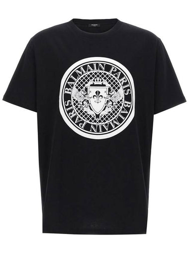 Balmain Velvet Logo T-Shirt - BALMAIN - BALAAN 1