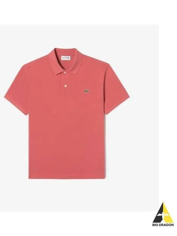 Men s French Regular Fit Basic Short Sleeve Polo Indigo Pink - LACOSTE - BALAAN 1