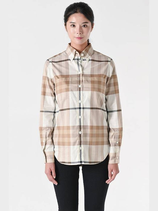 check pattern cotton shirt - BURBERRY - BALAAN 2