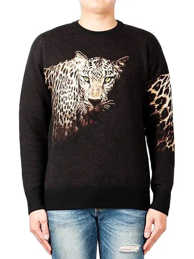 Men's Tiger Knit Top Dark Brown - ETRO - BALAAN 1