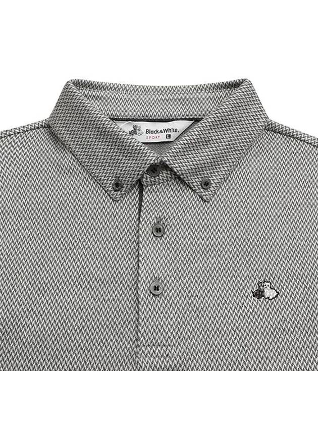 Jagard Button Down T-Shirt 9323GXZPGREY - BLACK&WHITE - BALAAN 3