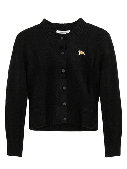 Baby Fox Patch Wool Cardigan Black - MAISON KITSUNE - BALAAN 2